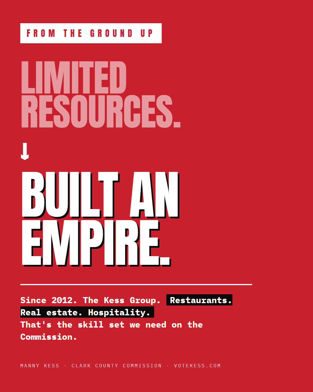 Limited resources to empire