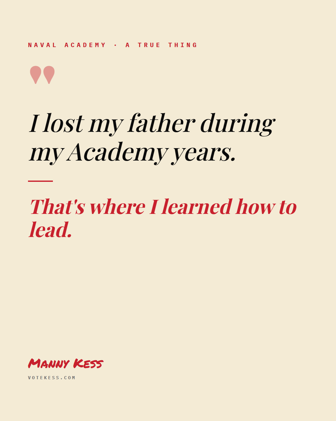 Lost my father at the Academy
