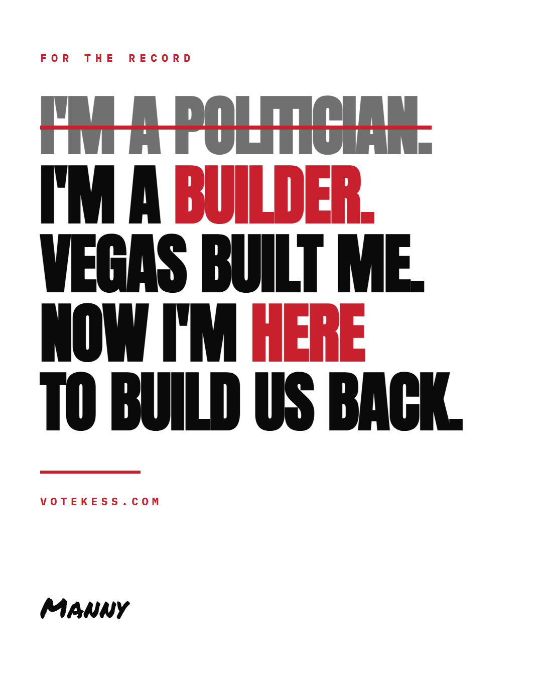 I'm a builder manifesto