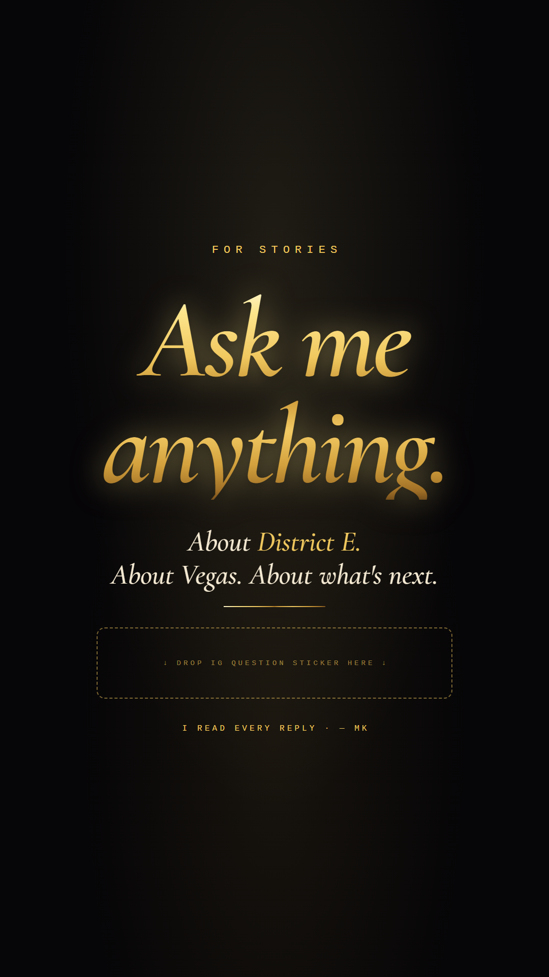Ask Me Anything Story