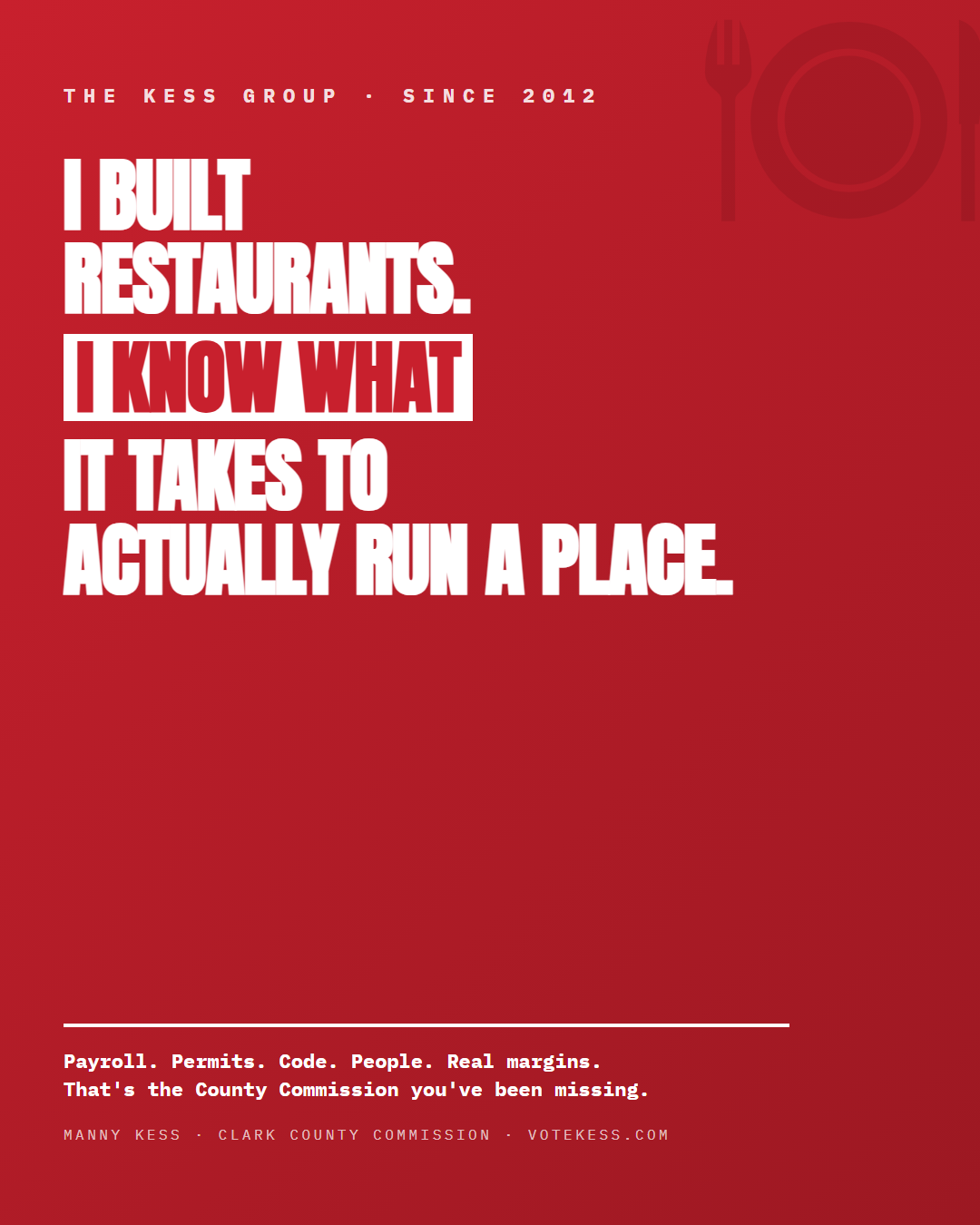I built restaurants