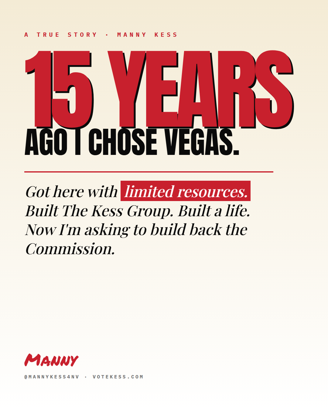 15 years ago I chose Vegas