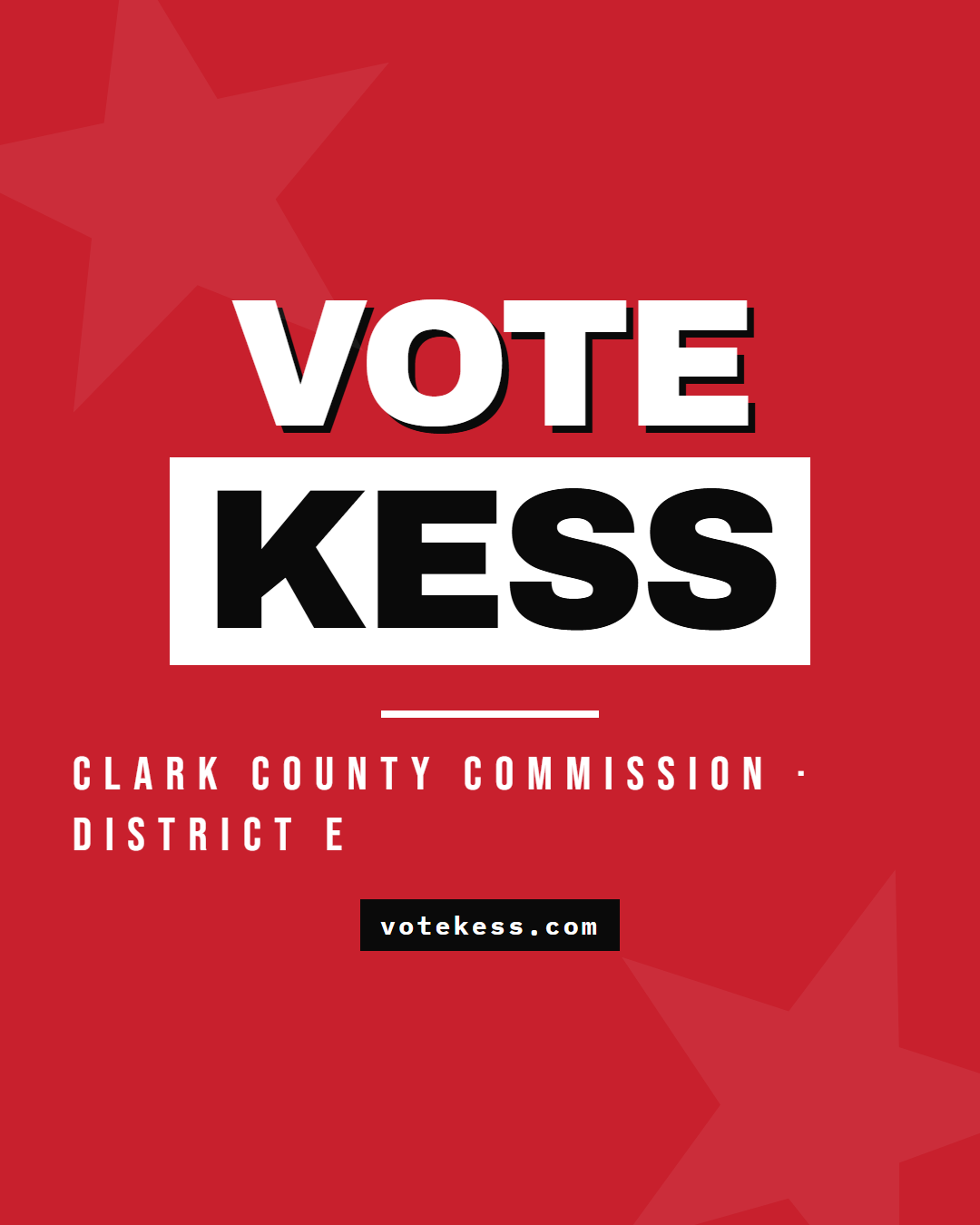VOTE KESS bumper sticker